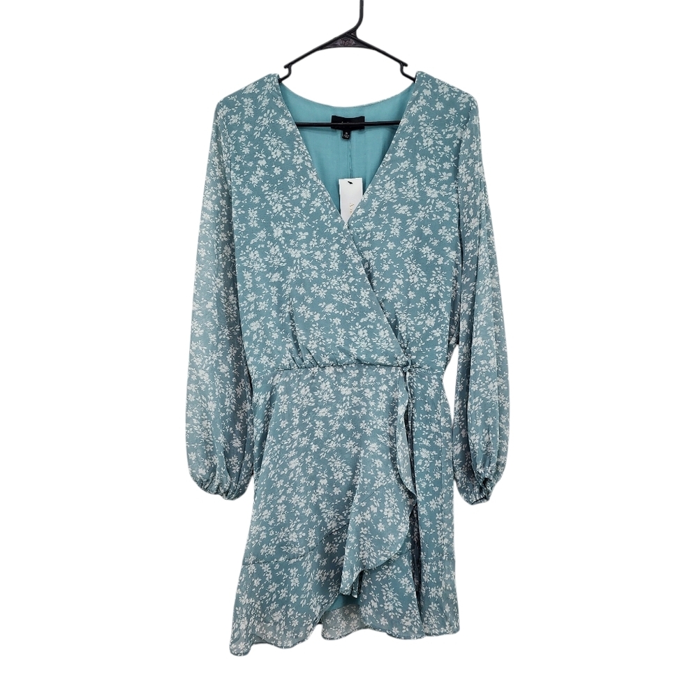 Aakaa Women's Floral Faux Wrap Mini Dress - S